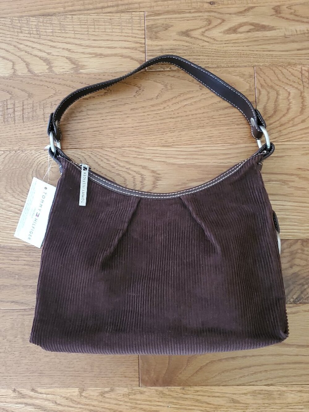 Tommy Hilfiger Snapped Up Small Hobo NWT | Brown Corduroy Purse NWT